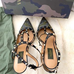 Valentino Garavani 'Rockstud' camouflage Swarovski pumps